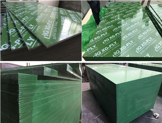 Green/Blue Plastic Film Coated Plywood