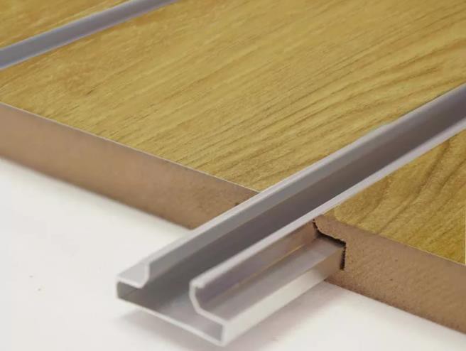 Aluminju Slatwall Slat Wall Panel Slotted Groove Wall Panel Bord MDF